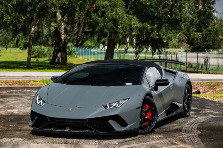 Used 2018 Lamborghini Huracan LP 640-4 Performante Spyder for sale Sold at McLaren Orlando LLC in Winter Park FL 32789 2